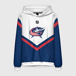 Толстовка-худи мужская NHL: Columbus Blue Jackets, цвет: 3D-белый