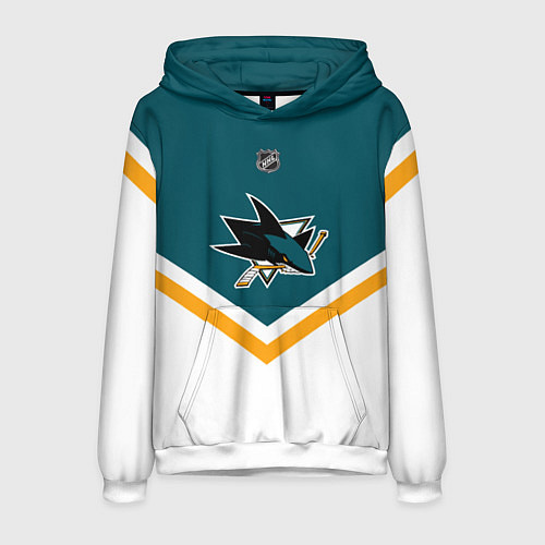 Мужская толстовка NHL: San Jose Sharks / 3D-Белый – фото 1