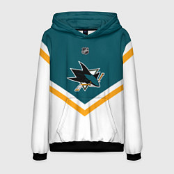 Толстовка-худи мужская NHL: San Jose Sharks, цвет: 3D-черный