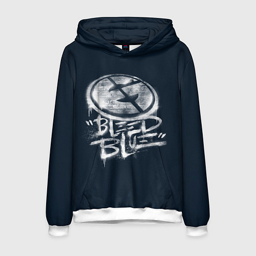 Мужская толстовка Bleed Blue / 3D-Белый – фото 1