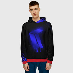 Толстовка-худи мужская Titan: Black collection, цвет: 3D-красный — фото 2