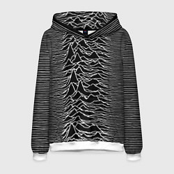 Толстовка-худи мужская Joy Division: Unknown Pleasures, цвет: 3D-белый