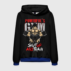 Толстовка-худи мужская Powerful Gym, цвет: 3D-синий