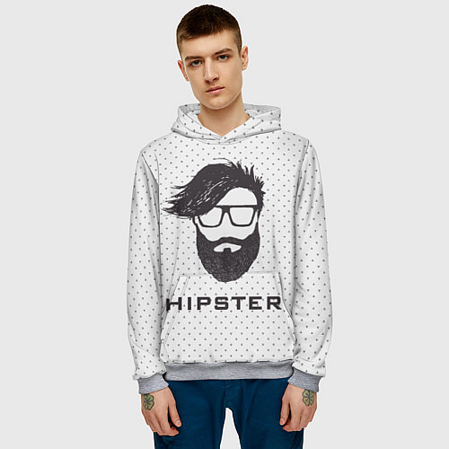 Мужская толстовка Hipster / 3D-Меланж – фото 3