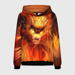 Толстовка-худи мужская Fire Wolf, цвет: 3D-черный