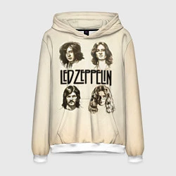 Толстовка-худи мужская Led Zeppelin Guys, цвет: 3D-белый