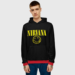 Толстовка-худи мужская Nirvana Rock, цвет: 3D-красный — фото 2