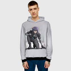 Толстовка-худи мужская Ghost In The Shell 5, цвет: 3D-черный — фото 2