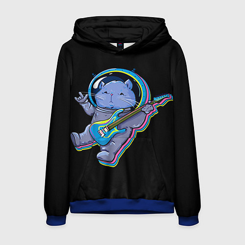 Мужская толстовка Космокот / 3D-Синий – фото 1