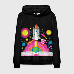 Толстовка-худи мужская Космос, цвет: 3D-черный