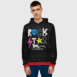 Толстовка-худи мужская Rock Star, цвет: 3D-красный — фото 2