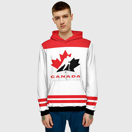 Мужская толстовка Canada Team / 3D-Черный – фото 3