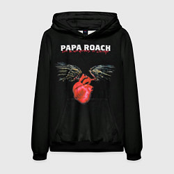 Толстовка-худи мужская Paparoach: Angel heart, цвет: 3D-черный