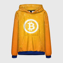 Толстовка-худи мужская Bitcoin Orange, цвет: 3D-синий