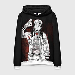 Толстовка-худи мужская Lil Wayne: street style, цвет: 3D-белый