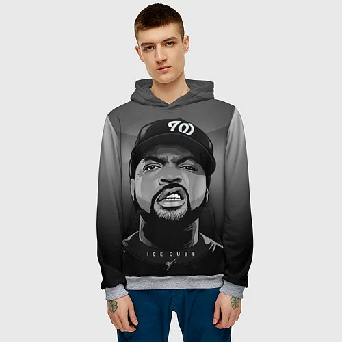 Мужская толстовка Ice Cube: Gangsta / 3D-Меланж – фото 3
