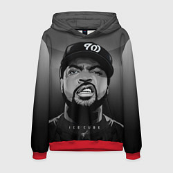 Толстовка-худи мужская Ice Cube: Gangsta, цвет: 3D-красный