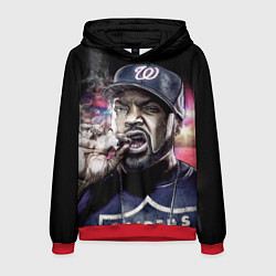 Толстовка-худи мужская Ice Cube: Big boss цвета 3D-красный — фото 1