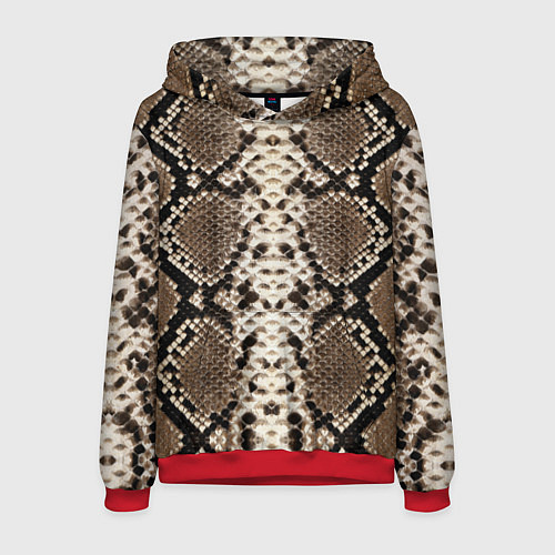 Мужская толстовка Питон / 3D-Красный – фото 1