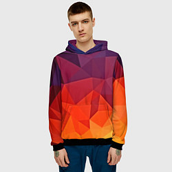 Толстовка-худи мужская Geometric, цвет: 3D-черный — фото 2