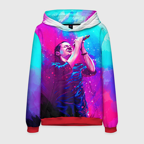 Мужская толстовка Chester Bennington: Colors / 3D-Красный – фото 1