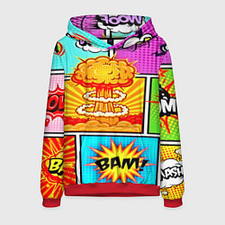 Толстовка-худи мужская Pop Art, цвет: 3D-красный