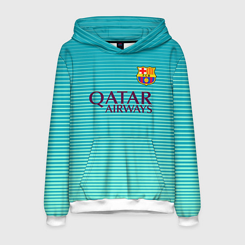 Мужская толстовка Barcelona FC: Aqua / 3D-Белый – фото 1