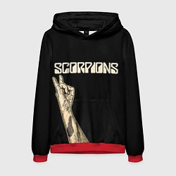 Толстовка-худи мужская Scorpions Rock, цвет: 3D-красный
