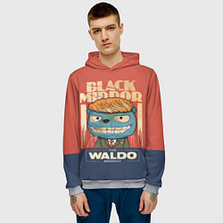 Толстовка-худи мужская Black Mirror: The Waldo цвета 3D-меланж — фото 2