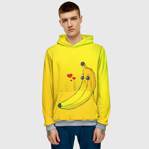 Мужская толстовка Just Banana (Yellow) / 3D-Меланж – фото 3