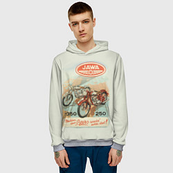 Толстовка-худи мужская JAWA, цвет: 3D-меланж — фото 2