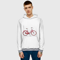 Толстовка-худи мужская Велосипед, цвет: 3D-меланж — фото 2