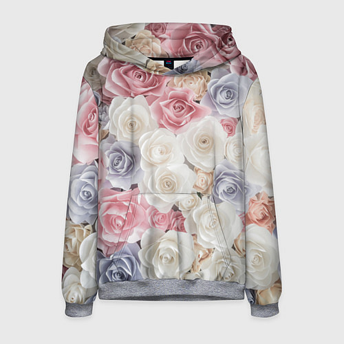 Мужская толстовка Букет из роз / 3D-Меланж – фото 1