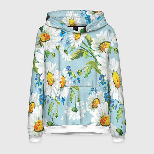 Мужская толстовка Ромашки / 3D-Белый – фото 1