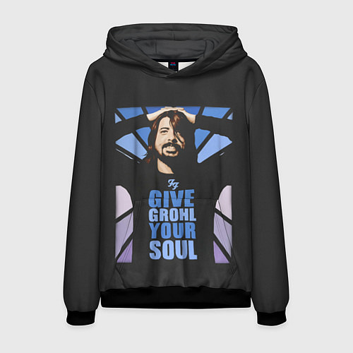 Мужская толстовка Give Grohl Your Soul / 3D-Черный – фото 1