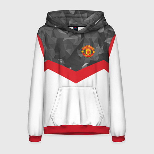 Мужская толстовка Man United FC: Grey Polygons / 3D-Красный – фото 1