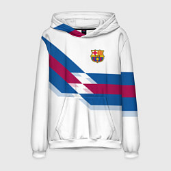 Толстовка-худи мужская FC Barcelona, цвет: 3D-белый
