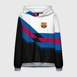 Толстовка-худи мужская Barcelona FC: Black style, цвет: 3D-меланж