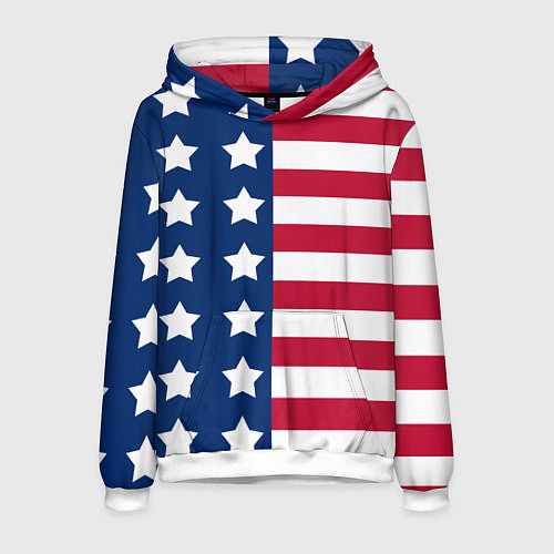 Мужская толстовка USA Flag / 3D-Белый – фото 1