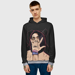 Толстовка-худи мужская Face Star, цвет: 3D-меланж — фото 2