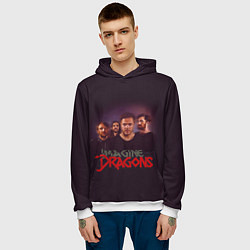 Толстовка-худи мужская Группа Imagine Dragons, цвет: 3D-белый — фото 2