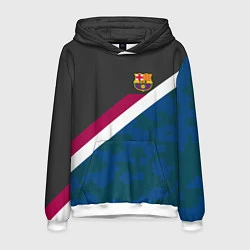 Толстовка-худи мужская FC Barcelona: Sport Camo, цвет: 3D-белый