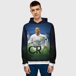 Толстовка-худи мужская CR7, цвет: 3D-белый — фото 2