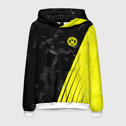 Мужская толстовка FC Borussia Dortmund: Abstract / 3D-Белый – фото 1