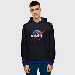 Толстовка-худи мужская NASA: Black Space, цвет: 3D-синий — фото 2