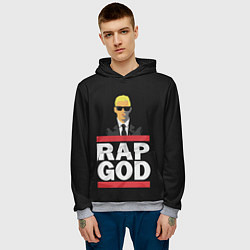 Толстовка-худи мужская Rap God Eminem, цвет: 3D-меланж — фото 2