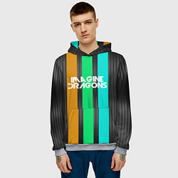 Толстовка-худи мужская Imagine Dragons: Evolve Lines, цвет: 3D-меланж — фото 2