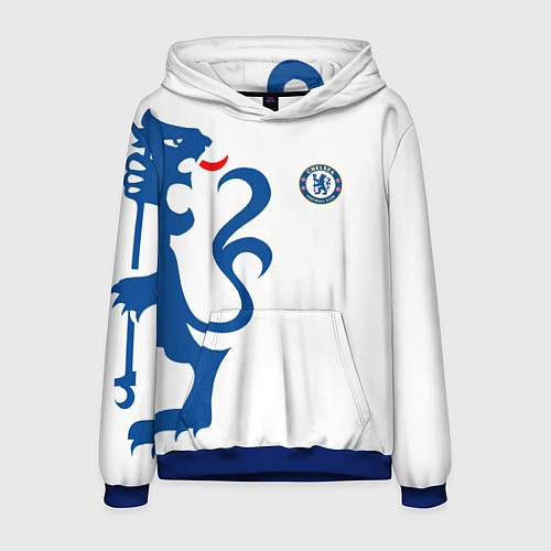 Мужская толстовка FC Chelsea: White Lion / 3D-Синий – фото 1