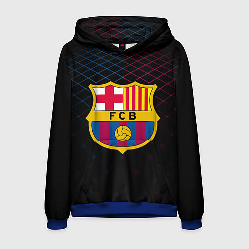 Мужская толстовка FC Barcelona Lines / 3D-Синий – фото 1