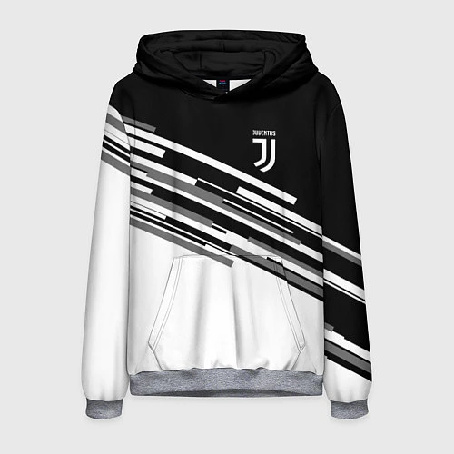 Мужская толстовка FC Juventus: B&W Line / 3D-Меланж – фото 1